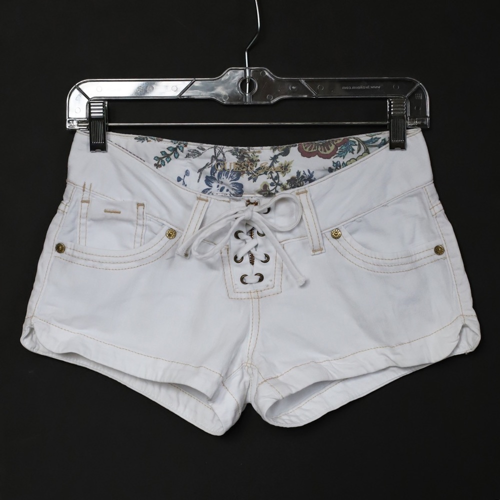 GUESS JEANS Women’s Lace Up Jean Shorts
